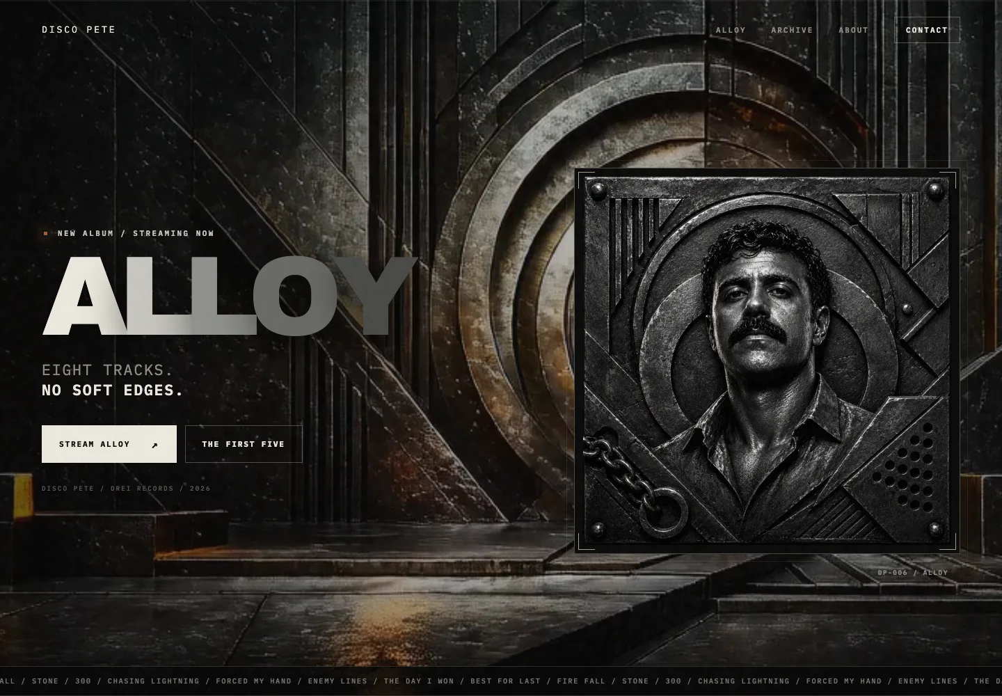 Disco Pete homepage screenshot