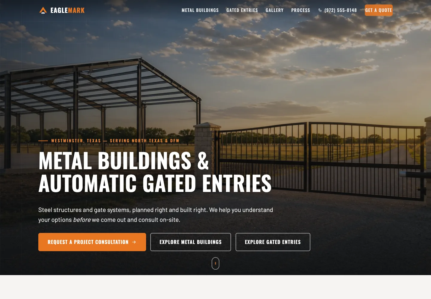 Eaglemark homepage screenshot