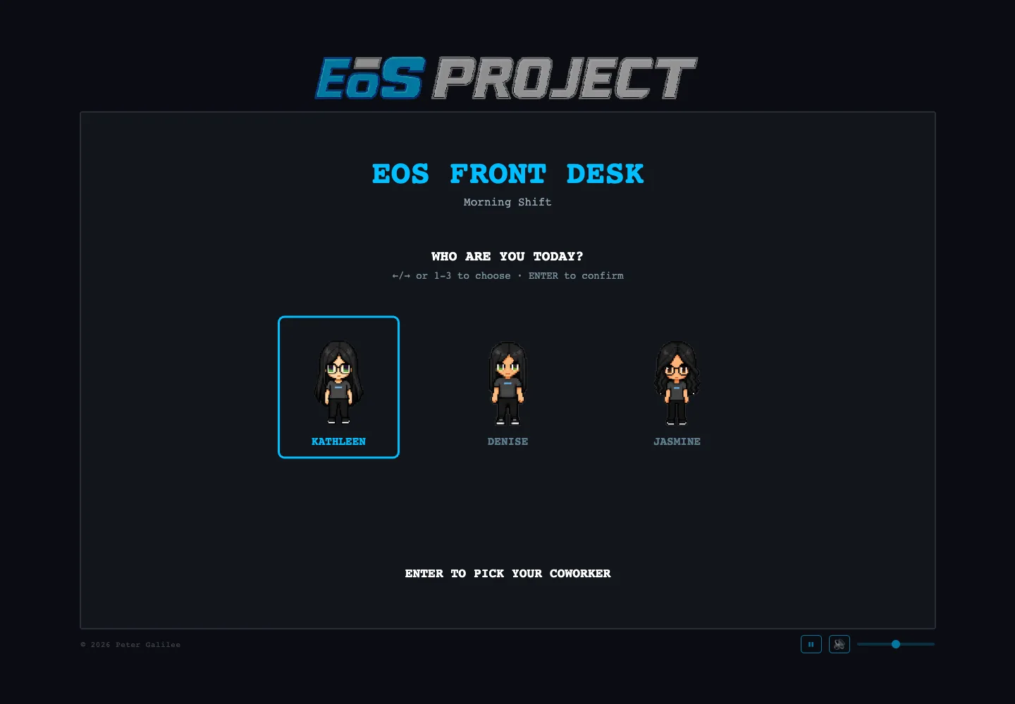 EOS Project homepage screenshot